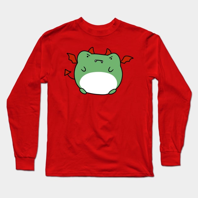 Red Devil Frog Long Sleeve T-Shirt by saradaboru